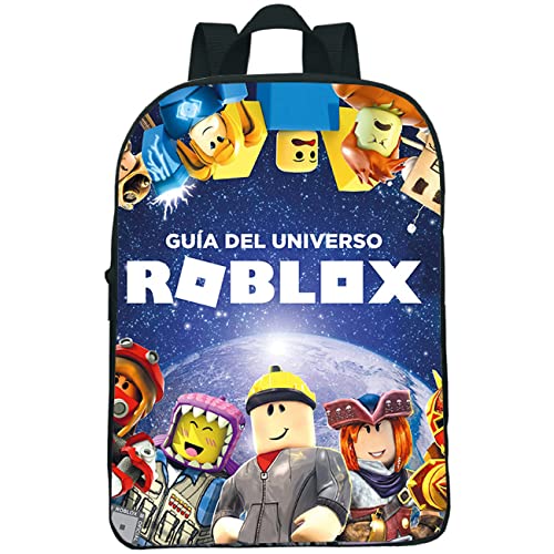 Miotlsy Mochilas Roblox para niños Mochila escolar, Mochila Escolar de Dibujos Animados en 3D de Roblox, Estudiantes de primaria, 12 Pulgadas