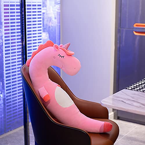 MKZHANG Animales Almohadas largas Dinosaurio de Peluche Unicornio cocodrilo Juguetes de Peluche Mujeres Embarazadas Almohada Novio cojín 100cm Unicornio