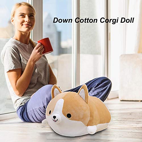 MMUK Shiba Inu Dog Plush Pillow, Corgi Plush Throw Pillow Animales de Peluche Suaves Almohada de Abrazo Lindo Perro de Juguete Forma de Cachorro Almohada para Dormir Regalo para niños