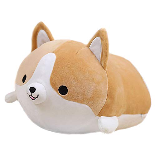 MMUK Shiba Inu Dog Plush Pillow, Corgi Plush Throw Pillow Animales de Peluche Suaves Almohada de Abrazo Lindo Perro de Juguete Forma de Cachorro Almohada para Dormir Regalo para niños