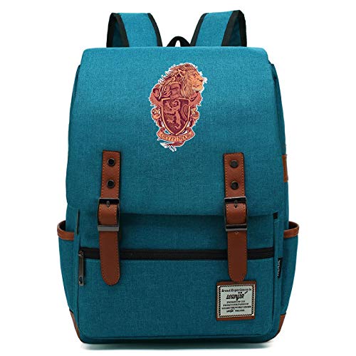 Mochila de Harry Potter Mochila con Insignia de impresión 3D Mochila de Viaje Retro Mochila Grande Gryffindor Ocean Blue