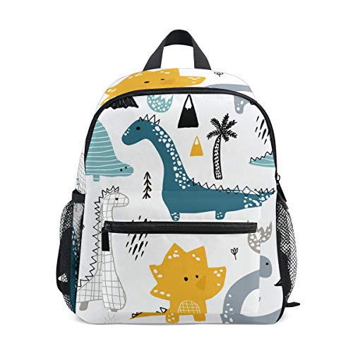 Mochila Escolar para niños con Correa en el Pecho, Coloridos Unicornios, Bolsa para Libros para niños y niñas, Mochila Infantil, Blanco