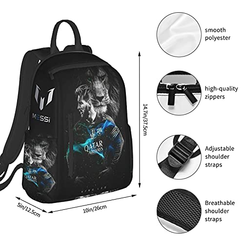 Mochila escolar para niños/niñas y adolescentes, para estudiantes con impresión 3D de Li_Onel Poster Me_Ssi de moda senderismo portátil mochila