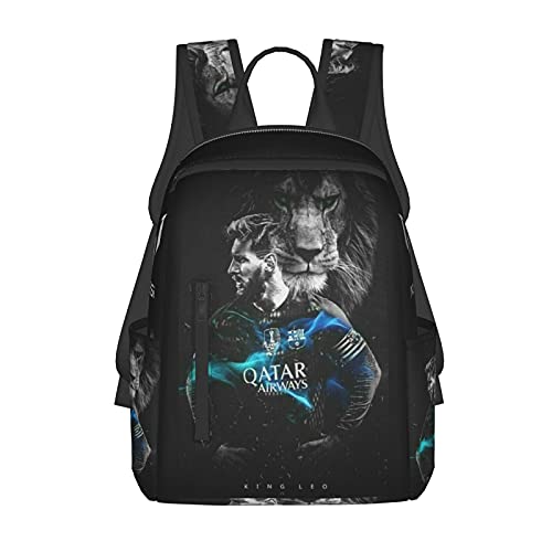 Mochila escolar para niños/niñas y adolescentes, para estudiantes con impresión 3D de Li_Onel Poster Me_Ssi de moda senderismo portátil mochila