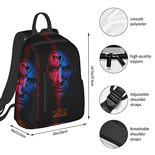 Mochila escolar para niños/niñas y adolescentes, para estudiantes con impresión 3D de Li_Onel Poster Me_Ssi de moda senderismo portátil mochila