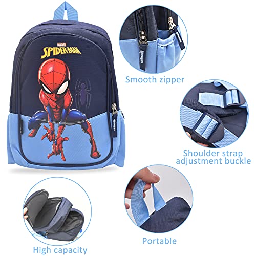 Mochila Infantil Spiderman para guardería Primaria Pequeña Guardería Mochila Preescolar para Niños de 3-10 Años Dibujo de Animal Lindo o Regalo Idea de Halloween (Spiderman, 21 * 31 * 15CM)