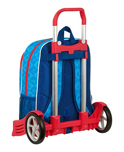 Mochila Safta Espalda Ergonómica con Carro Safta Evolution, Azul/Rojo