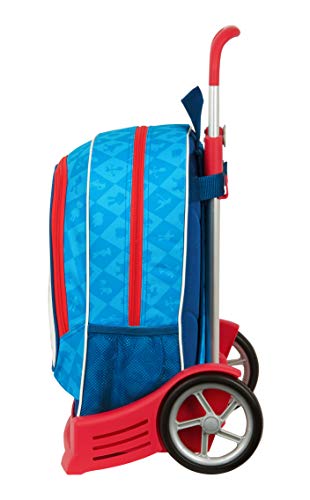 Mochila Safta Espalda Ergonómica con Carro Safta Evolution, Azul/Rojo