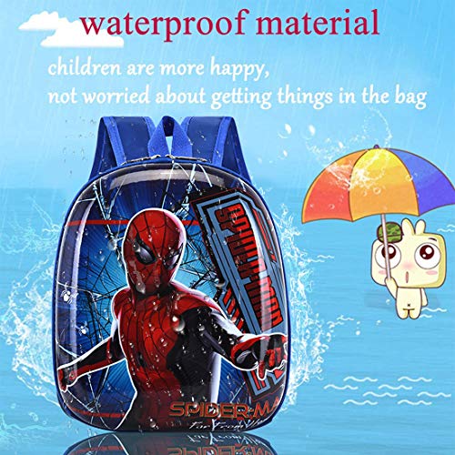 Mochila Spiderman - Miotlsy Mochila Infantil Bolsa Impermeable 3D Mochila para Niños, Mochila para niños de Dibujos Animados Impermeable y Ajustable Adecuado para Niños y Niñas de 2 a 6 Años