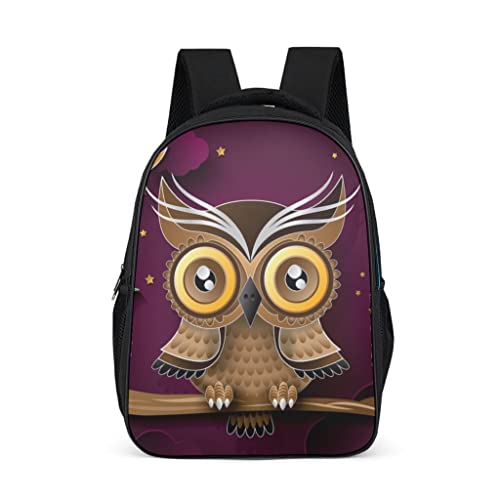 Mochilas de dibujos animados con búhos para el trabajo o la escuela, regalos para niñas y niños y adolescentes, gris brillante., talla única