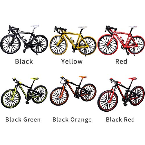 Modelo de bicicleta mini de dedo en miniatura, juguete de fundición a presión, escultura de metal retro de carreras, colección de decoración artística para niños