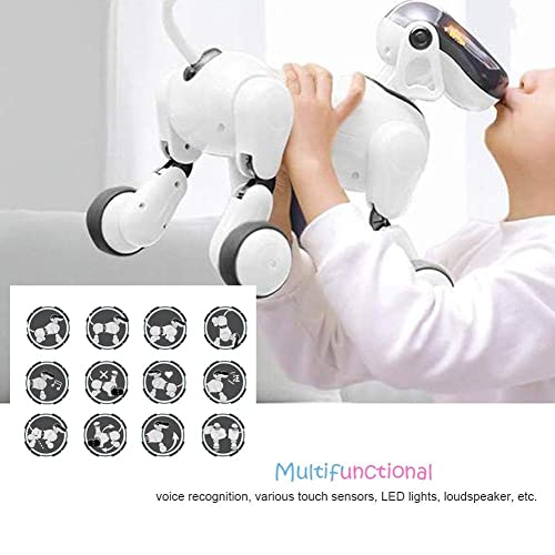 Modelo de robot, Juego inteligente de juguetes de perros con máquina táctil inteligente eléctrica de robot inteligente de baile multifunción con luz y altavoz bluetooth para niños