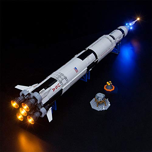 MOEGEN Juego de iluminación LED para Lego NASA Apollo Saturn V, juego de iluminación compatible con modelo Lego 21309 (no incluye modelo Lego)