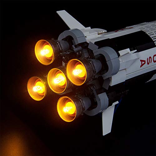 MOEGEN Juego de iluminación LED para Lego NASA Apollo Saturn V, juego de iluminación compatible con modelo Lego 21309 (no incluye modelo Lego)