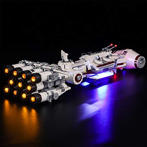 MOEGEN Juego de iluminación LED para Lego Star Wars Tantive IV de Lego, compatible con modelo de construcción Lego 75244 (no incluido el modelo Lego)