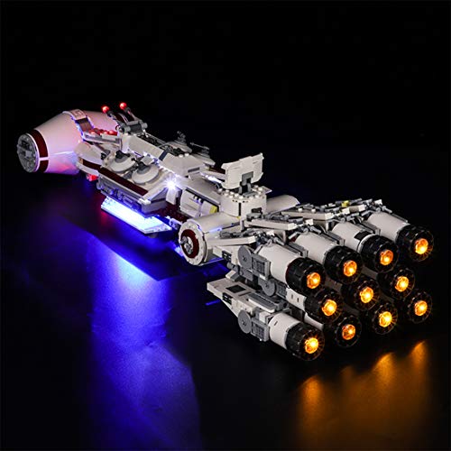 MOEGEN Juego de iluminación LED para Lego Star Wars Tantive IV de Lego, compatible con modelo de construcción Lego 75244 (no incluido el modelo Lego)