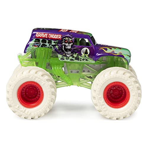 Monster Jam Juego de Figuras de acción Oficial de Grave Digger Escala 1:64 y 5 Pulgadas de Criaturas sombrías