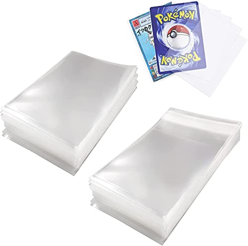 Moocuca Sleeves Fundas para Cartas de Juego Magic 66 * 91mm, 200 Fundas Para Cartas de Comercio Transparente, Protectoras de Tarjeta para YuGiOh Pokemon Trading Cards (200 No Sellado)