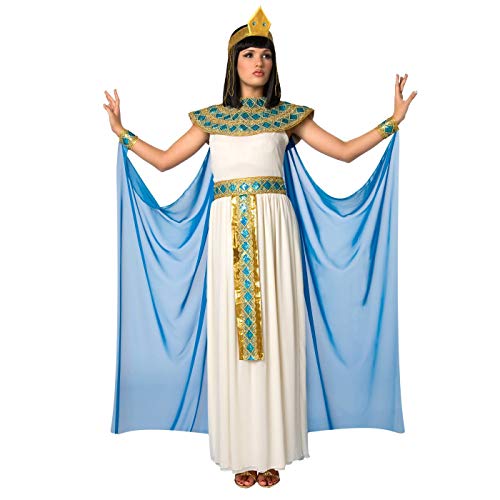 MORPH Costumes Disfraz Cleopatra Mujer Azul, Disfraz Mujer Carnaval Disponible en Talla L