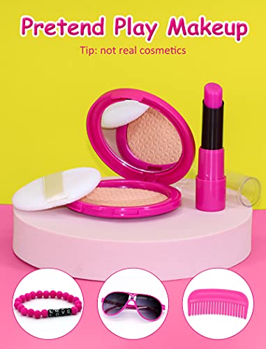 Mostof Juguetes De Princesa para Niñas Pequeñas, Fashion Bolso de Mano Incluye Maquillaje Artificial Teléfono y Cámara de Juguete con Luz y Sonidos