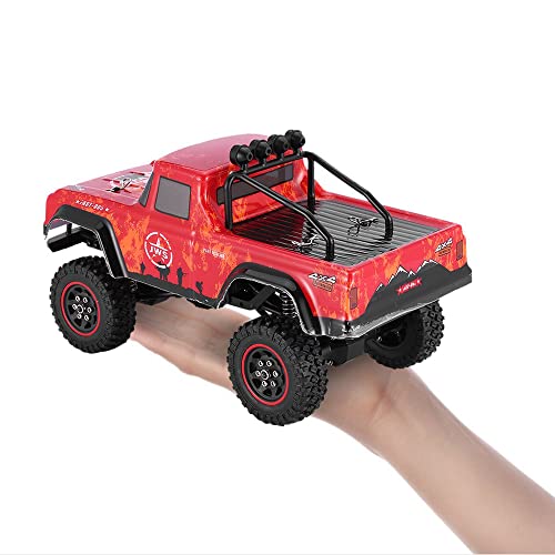 MUMUMI 2.4G 1:18 Scale RTR RC Rock Crawler Car, Off Road Climbing RC Vehicle Truck, Control Remoto Pickup RC Car Toy, Faros LED RC BuggyKids Adultos Regalo de cumpleaños de Navidad