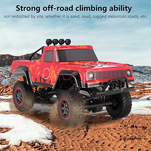 MUMUMI 2.4G 1:18 Scale RTR RC Rock Crawler Car, Off Road Climbing RC Vehicle Truck, Control Remoto Pickup RC Car Toy, Faros LED RC BuggyKids Adultos Regalo de cumpleaños de Navidad