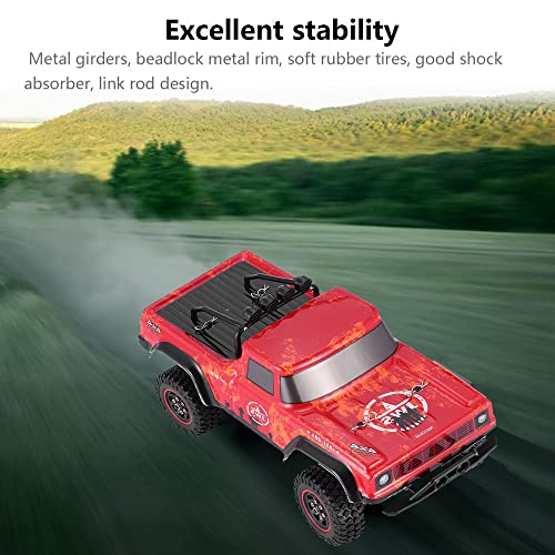 MUMUMI 2.4G 1:18 Scale RTR RC Rock Crawler Car, Off Road Climbing RC Vehicle Truck, Control Remoto Pickup RC Car Toy, Faros LED RC BuggyKids Adultos Regalo de cumpleaños de Navidad