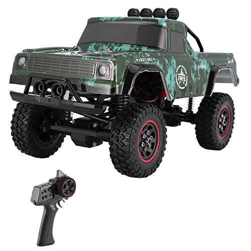 MUMUMI 2.4G 1:18 Scale RTR RC Rock Crawler Car, Off Road Climbing RC Vehicle Truck, Control Remoto Pickup RC Car Toy, Faros LED RC BuggyKids Adultos Regalo de cumpleaños de Navidad