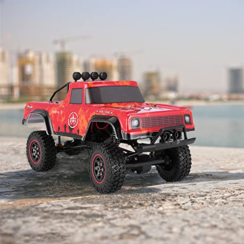 MUMUMI 2.4G 1:18 Scale RTR RC Rock Crawler Car, Off Road Climbing RC Vehicle Truck, Control Remoto Pickup RC Car Toy, Faros LED RC BuggyKids Adultos Regalo de cumpleaños de Navidad