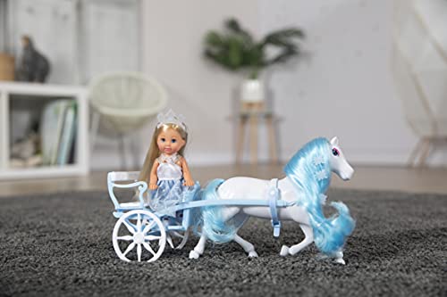 Muñeca de Princesa con carruaje y Caballo, 12 cm, Adecuada para niños a Partir de 3 años