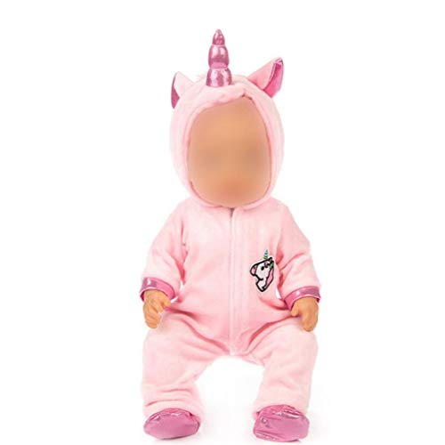 Muñecas American Girl Unicornio Mono Establece Creativo Del Caballo Del Patrón Ropa De La Muñeca Con Los Zapatos De Las Muñecas Del Bebé Kit Regalo De La Decoración De Navidad Ropa 1set Rosa