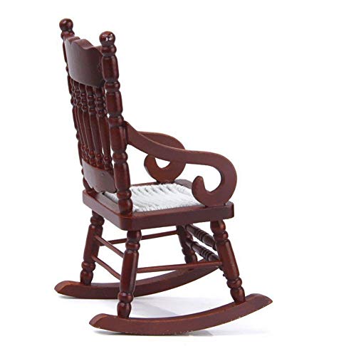 Muñecas Casa Silla Mecedora 1:12 Modelo Modelo Mecedora Casa De Muñecas Miniatura Modelo De Madera Modelo Mecedora Muebles Muebles Juguete Para Niños Niños