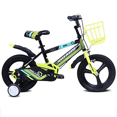 MXSXN Freestyle Bicicletas para Niños Y Niñas Ruedas De Una Pieza Bicicletas para Niños Bicicleta, 12 14 16 Pulgadas, Altura Ajustable, Andar, Caminar, Aprender, Scooter con Estabilizador,14"