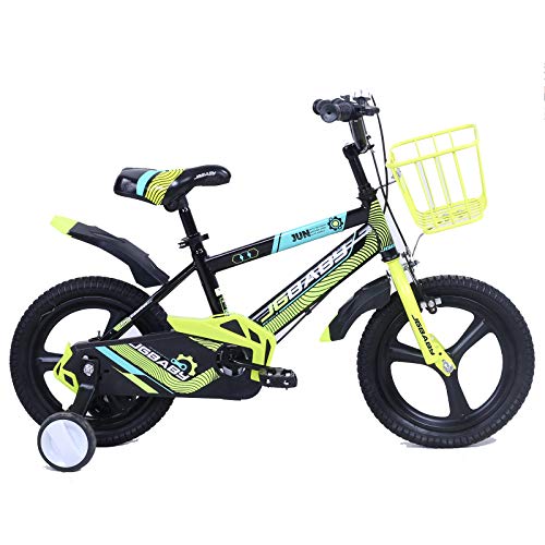 MXSXN Freestyle Bicicletas para Niños Y Niñas Ruedas De Una Pieza Bicicletas para Niños Bicicleta, 12 14 16 Pulgadas, Altura Ajustable, Andar, Caminar, Aprender, Scooter con Estabilizador,14"