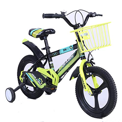 MXSXN Freestyle Bicicletas para Niños Y Niñas Ruedas De Una Pieza Bicicletas para Niños Bicicleta, 12 14 16 Pulgadas, Altura Ajustable, Andar, Caminar, Aprender, Scooter con Estabilizador,14"