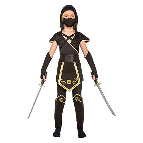 My Other Me Desconocido Me-204891 Disfraz de ninja para niña, color negro, 5-6 años (Viving Costumes 204891)