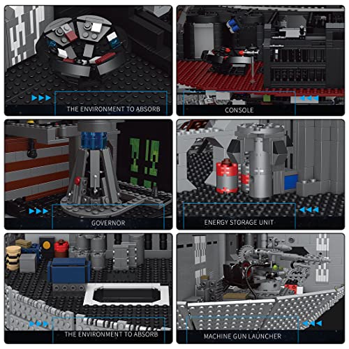 Myste Technik Star Death Star - Juego de construcción de 7008 piezas grandes Super Imperial UCS Destroyer Death Star Exclusivo modelo coleccionable compatible con Lego Star Wars