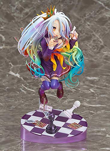 MYXFASITA Navidad NO Game NO Life Shiro Playing Card Version 1/8 / Modelo de Personaje de Anime/Material de PVC Estatuas de Personajes del Juego/Otaku Color Favorito Juguetes/Colección / P70QA