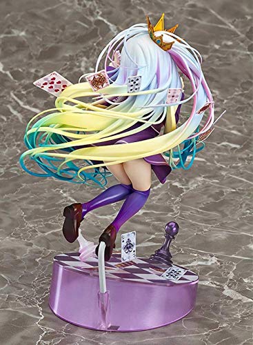 MYXFASITA Navidad NO Game NO Life Shiro Playing Card Version 1/8 / Modelo de Personaje de Anime/Material de PVC Estatuas de Personajes del Juego/Otaku Color Favorito Juguetes/Colección / P70QA