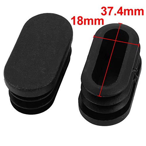 NA 40 mm x 20 mm antideslizante de plástico ovalado protector de patas de mesa para silla de mesa (4 unidades)