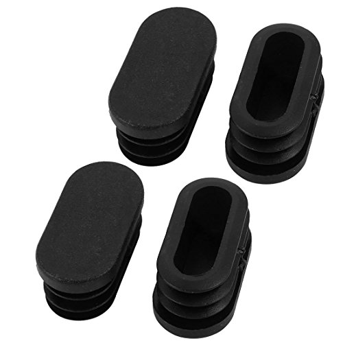 NA 40 mm x 20 mm antideslizante de plástico ovalado protector de patas de mesa para silla de mesa (4 unidades)