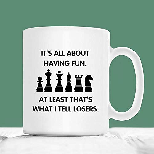 NA Taza de ajedrez, IT & rsquo; s Ver con la diversión al Menos eso es lo Que le Digo, los Perdedores de ajedrez Taza de café, Taza del Jugador de ajedrez, Divertidos Ches