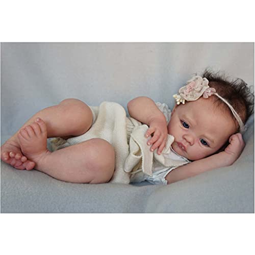 NAIXUE 17 pulgadas Reborns Doll Kit sin pintar bebé muñeca Kit con cabeza completa extremidades y paño corporal, hecho a mano molde conjunto DIY realista juguete para niños