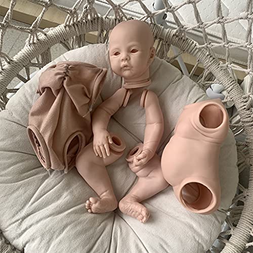 NAIXUE 17 pulgadas Reborns Doll Kit sin pintar bebé muñeca Kit con cabeza completa extremidades y paño corporal, hecho a mano molde conjunto DIY realista juguete para niños