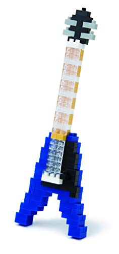 Nanoblock - Guitarra Eléctrica, Juego de construcción, Color Azul (NBC095)