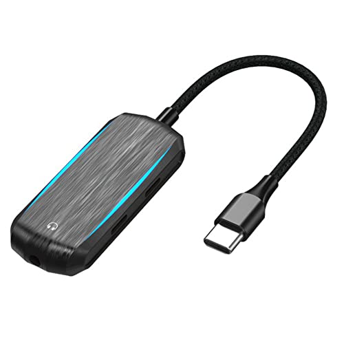 #N/D USB C a tipo C adaptador de cable de teléfono 3 en 1 tipo C a 3.5MM adaptador de auriculares Audio Tipo-c al convertidor de auriculares