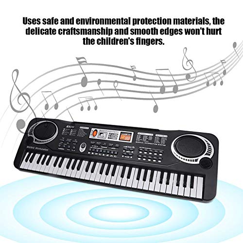 needlid Instrumentos Musicales multifuncionales, micrófono, Teclado de Piano portátil, para Adultos, niños, niñas y niños