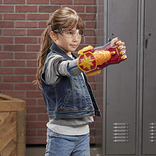 Nerf- Captain Power Moves Avengers Capitán Marvel, Guantelete de explosión de fotones lanzar Dardos, Juguetes para niños a Partir de 5 años (Hasbro E7378EU4)