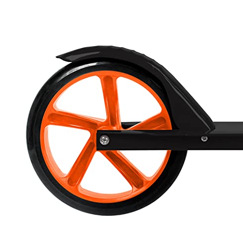 NERF-Scooter 2 Ruedas - Patinete- Ruedas DE 200 MM-Ligero Y Plegable-Deporte Aire Libre, Negro y Naranja, 3263