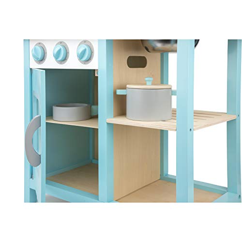 New Classic Toys Toys-11057 Kitchenette-Bon Appetit-Blue, Multicolore Color (11057)